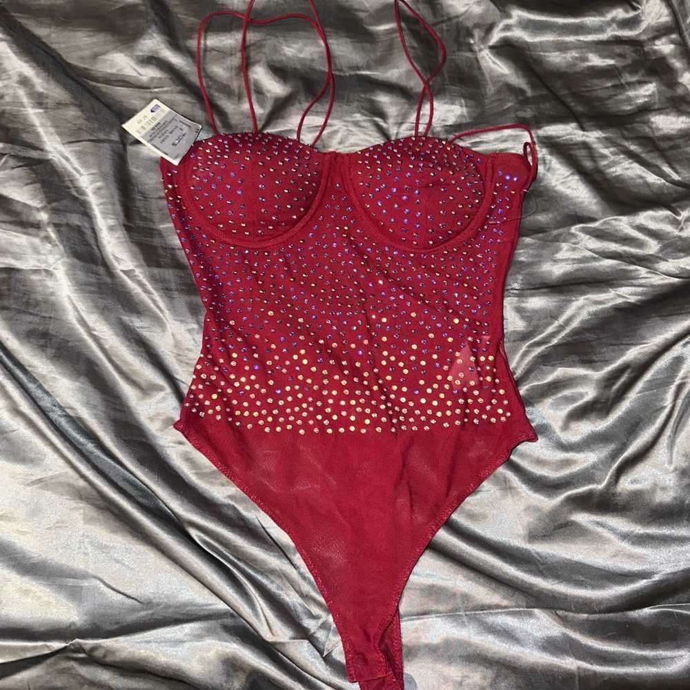 Red Sparkling Kids One Piece